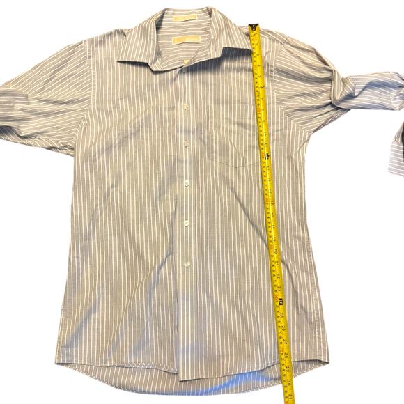 Michael Kors Blue White Cotton Button Down Shirt Medium 15 1/2 32/33 - Picture 4 of 4